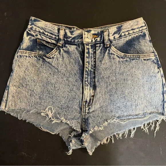 Jordache Acid Wash Cut off Denim Short Shorts Vintage size 9 2 26 - Picture 2 of 4